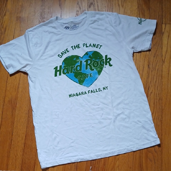 Hard Rock Cafe Niagara Falls Save the Planet White T-Shirt ■ Size M - Picture 1 of 6